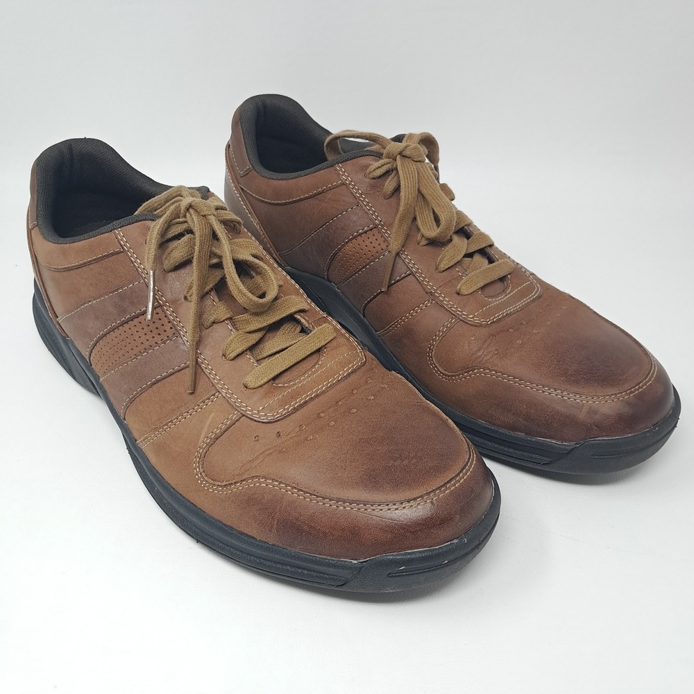 Rockport Adiprene by Adidas Oxfords Shoes Brown Leather Lace Up Casual Mens 11.5